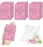 Twoworld Makeup Remover Wipes Bulk Individually Wrapped,Travel Makeup Wipes Gentle for Face Clean...
