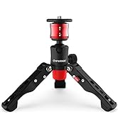 IFOOTAGE Tabletop Tripod, Portable Desktop Mini Tripod Stand with 3/8 and 1/4 inches Quick Releas...