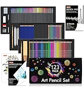 Shuttle Art Professional Drawing Kit, 123 Pieces of Drawing Pencils Set Includes Colouring Pencil...