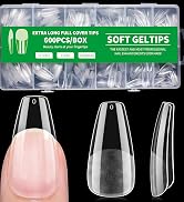 Medium Coffin Nail Tips Gel Nail Extension Kit Acrylic Press on Nails DIY Home Nail Art Gifts