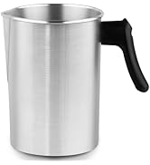 SAEUYVB Light Candle Making Pouring Pot, Holds for 4 pounds, Aluminum Wax Melting Pot with Heat-R...