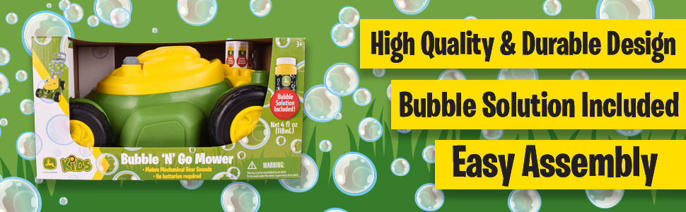 high quality and durable bubble n go mower for toddlers and kids ages 3 and up