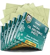 Natural Green Tea Blotting Paper for Oily Skin - 25% Larger Sheets (4.7x3”) - 600 Oil Blotting Sh...