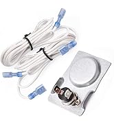 Adviace Magnetic Automatic Thermostat Sensor Switch with High temperature Rated Wiring for Firepl...