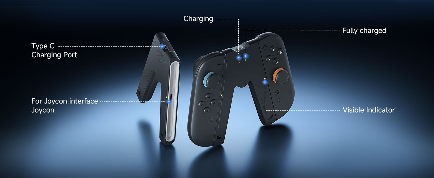 JEMDO Magnetic JoyCon Charger Grip