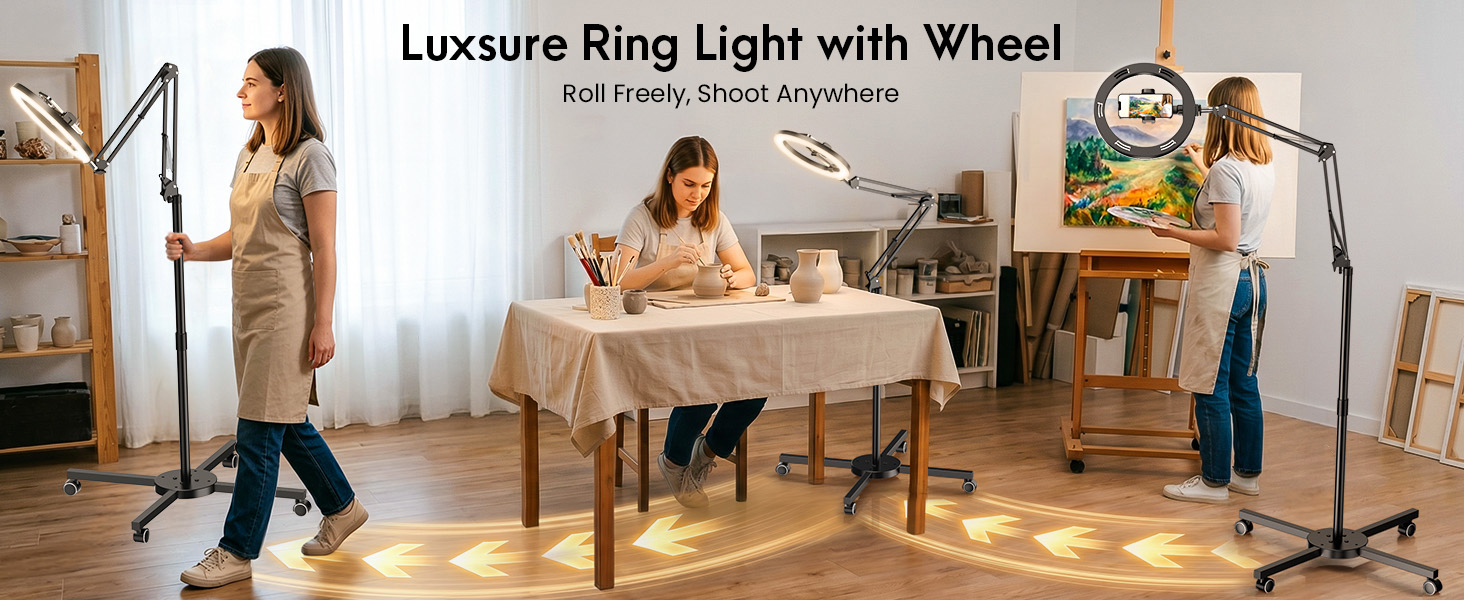 RING LIGHT WITH WHEEL