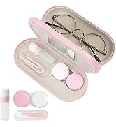 cauyuan Eyeglass Case,Double Sided Portable Contact Lens Case,2 in 1 Portable Contact Multifuncti...
