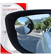 Blind Spot Car Mirror, 2" Round Wide Angle Adjustable Blind Spot Mirror, HD Glass Convex Rear Vie...