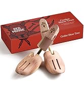 Cedar Shoe Trees Pair - Full Toe Smooth Wooden Shoe & Boot Trees for Men - 100% Cedar Shoe Insert...