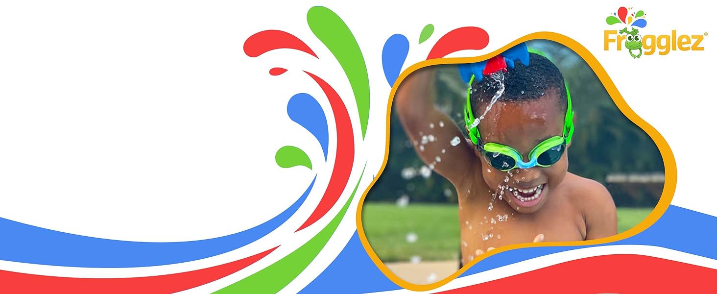 Secure fit kids goggles for active play; watertight seal and UV protection for beach and pool.