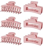 Vsiopy 3.5 Inch Hair Clips for Women Girls Fine Hair, 6 Pack Non Slip Claw Hair Clips Big Hair Cl...