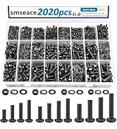 smseace 2020Pcs Metric Screws Assortment Kit 32-Sizes M2/M3/M4/M5/M6 Nuts and Bolts Assortment Ki...