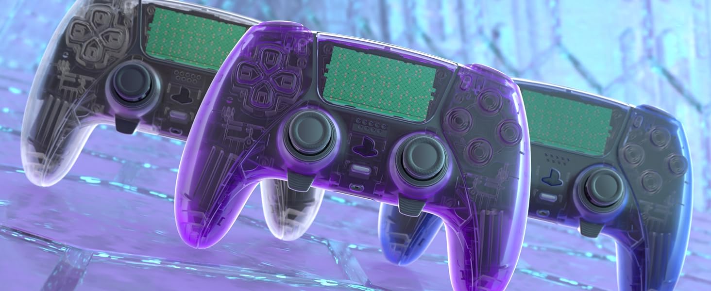 eXtremeRate Left Right Front Housing Shell with Touchpad for PS5 Edge Controller Faceplate Shell