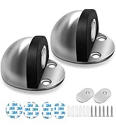 Door Stoppers, Magnetic Door Stop, Stainless Steel Brushed Nickel Door Stop, Floor Mount Door Hol...