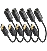DoroJepi 4K DisplayPort to HDMI Adapter 5 Pack, Uni-Directional Display Port (DP) Male to HDMI Fe...