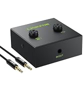 LiNKFOR 2 x 1/1 x 2 3.5mm Stereo Audio Switch Audio Switcher,3.5mm Stereo Audio Switch AB Switche...