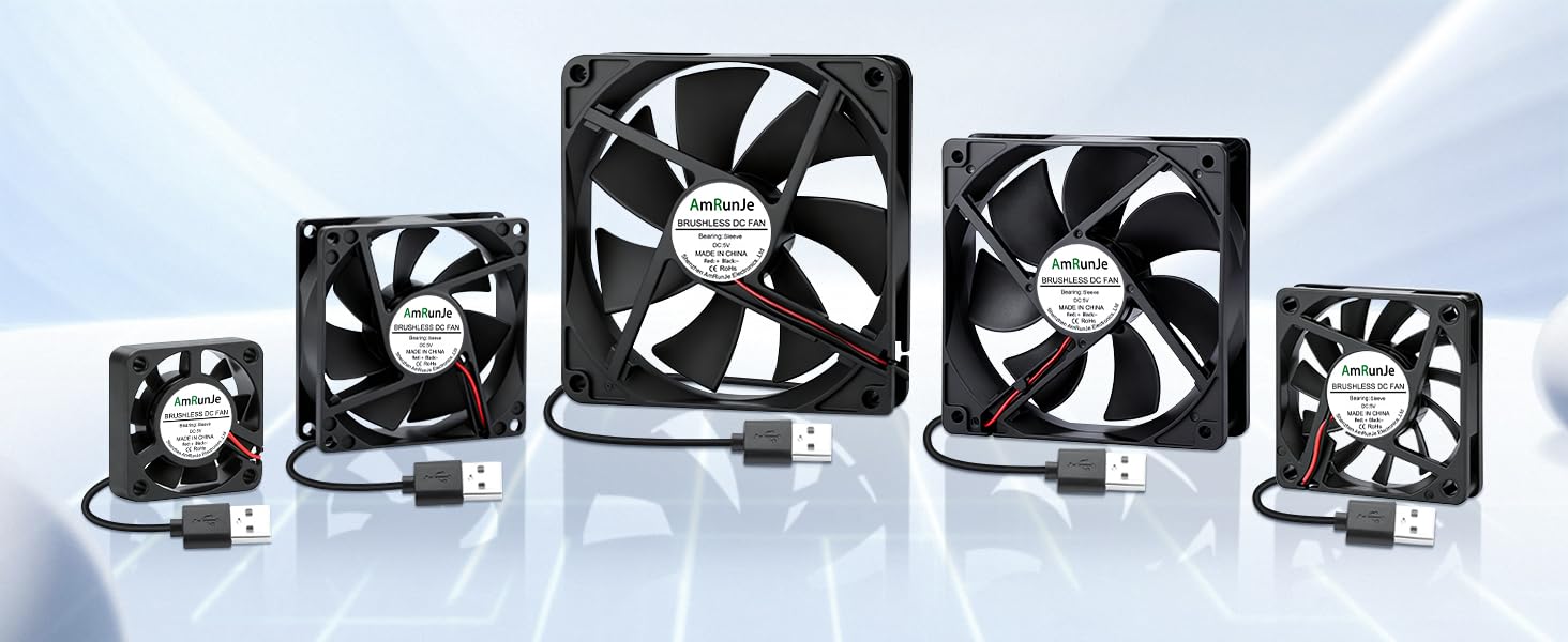 usb power fan 40mm 60mm 80mm 120mm 140mm 3inch 4inch 5inch cooling exhaust computer case helmet fan