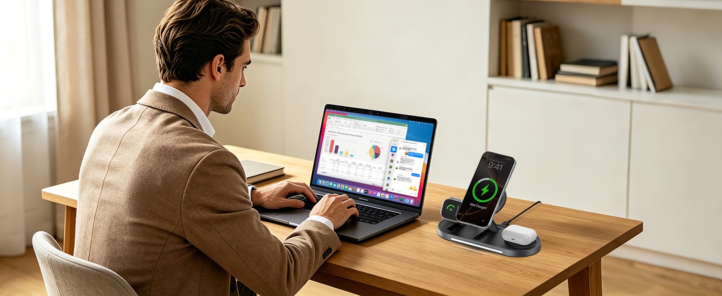 UZLNL 25W Foldable 3 in 1 Charging Station