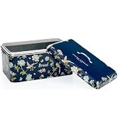 Laura Ashley Elveden Navy Large Bread Box for Kitchen Countertop -Breadbox | Durable Bread Storag...