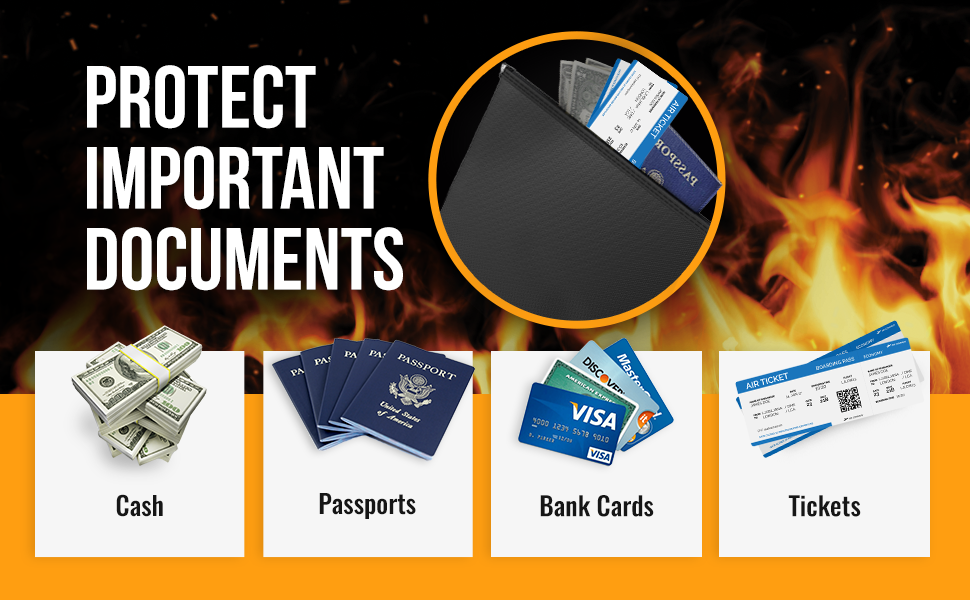 Fits passports, tickets, bank cards, and cash