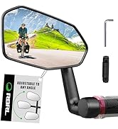 RBRL Bicycle Mirror, Extra Large Bike Mirror, 360° Adjustable Shatterproof and Durable Bar End Re...