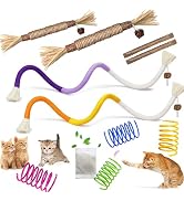 itPlus Cat Chew Toy Silvervine Sticks for Cats, Cat Toy Catnip Rope Toys for Kitten Dental Care, ...