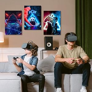 Game room decor video game theme wall art