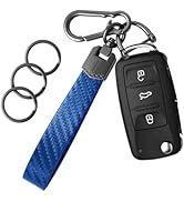 OHKYOOT Leather Car Key chain,Carabiner Clip Key Fob Keychain for Home Car Keys Women Men