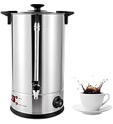 120 Cups Stainless Steel Coffee Urn Commercial Extra Large Hot Water Urn 15L/3.96gal Large Capaci...