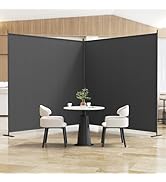 Helios&Hestia 2-Panel 6 ft Tall Indoor Folding Room Divider, Portable Privacy Screen, Freestandin...