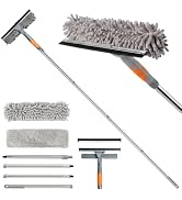 Lemosyu Professional 67" Window Squeegee, 3-in-1 Rotatable Squeegee for Window Cleaning with Exte...