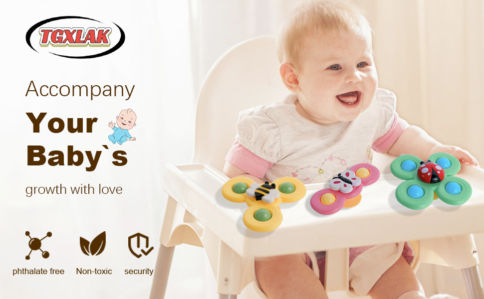 TGXLAK 3Pcs Suction Cup Spinner Toys