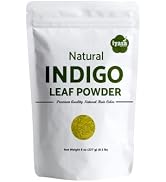 Iyasa Holistics Indigo Powder,Indigofera tinctoria, 8 oz/226 gm, Natural Hair Dye Color Henna App...