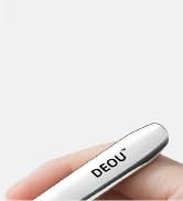 DEOU Professional Stainless Steel Cuticle Pusher with Thick Handle - V - shaped Blade for Precise...