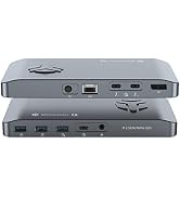 Thunderbolt 3 Dock with NVMe & SATA Enclosure & Fan, Yottamaster USB C Laptop Docking Station w/D...