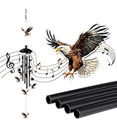 Eagle Wind Chimes for Outside, Black Metal Acrylic Windchimes Outdoors, Eagle Gifts for Women Men...