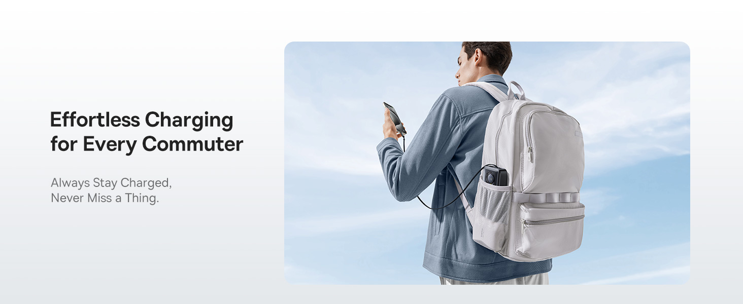 Portable Charger with Retractable USB C Cable