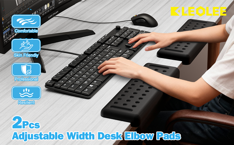 L-Shaped Desk Elbow Pads for Desk