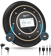 Portable CD Player,Walkman CD Player with Bluetooth and FM Transmitter Headphone Jack AUX Cable T...