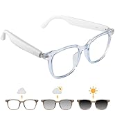 Smart Glasses for Men Women, Open Ear Bluetooth Glasses with Photochromic Lenses, Touch Control, ...
