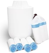 Small Trash Bag, 1.2 Gallon Garbage Bags for Bathroom 75 Counts, 1 Gallon Trash Can liners with D...