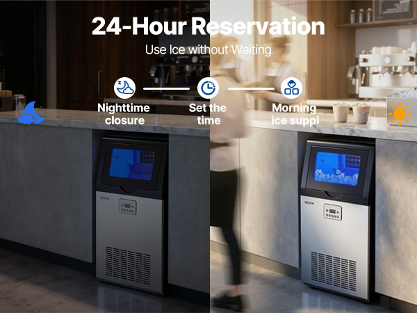 stainless steel commercial ice maker
