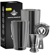 Safring Boston Cocktail Shaker Bar Set, Weighted Boston Shaker Tins, Bartender Kit with 18oz & 28...