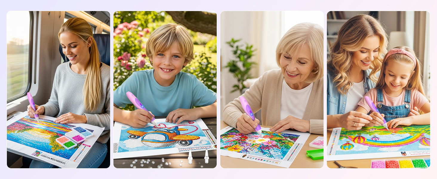 electric diamond painting pen with led light