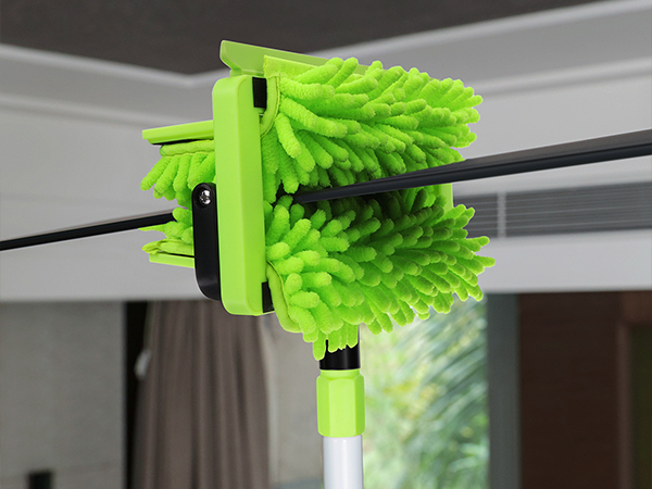 front view of the long handle ceiling fan blade cleaner tool, no more ladder