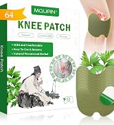 64Pcs Knee Patches, Warming Herbal Patches Wormwood Extract Sticker Heat Patches for Knee, Back, ...