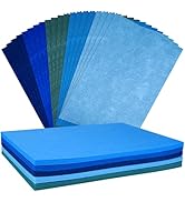 NEBURORA 2mm Thick Felt Sheets for Crafts 20 Pcs Stiff Felt for Crafts, Blue Felt Fabric Sheets P...