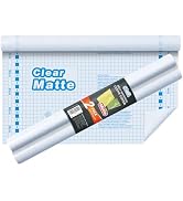 Chell 2 Pack Matte Clear Contact Paper Roll for Books, Crafts and Countertops, Self Adhesive Book...