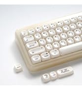 OHY Japanese Keycaps,XVX MOA Profile Minimalist Mac Style Keycap Set, Custom Cute Ceramic-Texture...