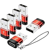 BaseNew USB to USB C Adapter 6 Pack,USB Type C Adapter,USB A to C Adaptor,USBC Female USBA Male C...